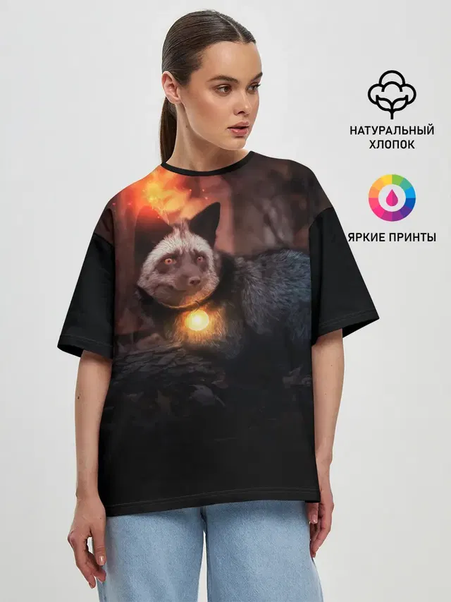 Женская футболка оверсайз