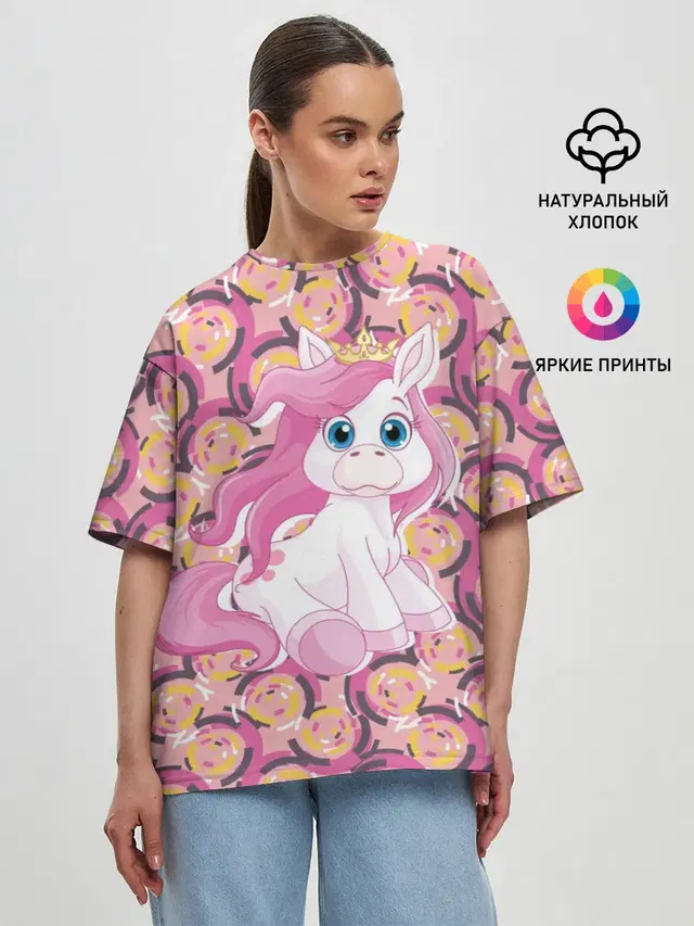 Женская футболка оверсайз