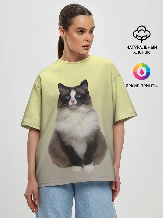 Женская футболка оверсайз