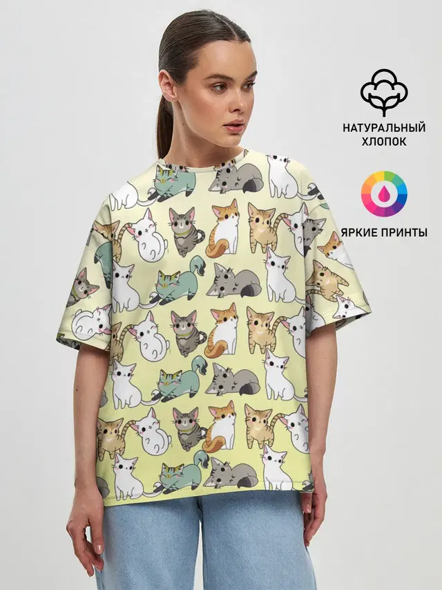Женская футболка оверсайз