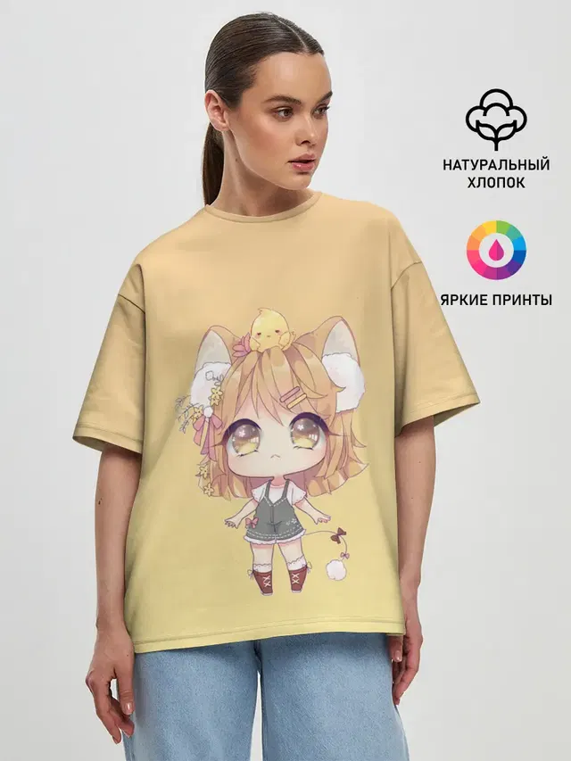 Женская футболка оверсайз