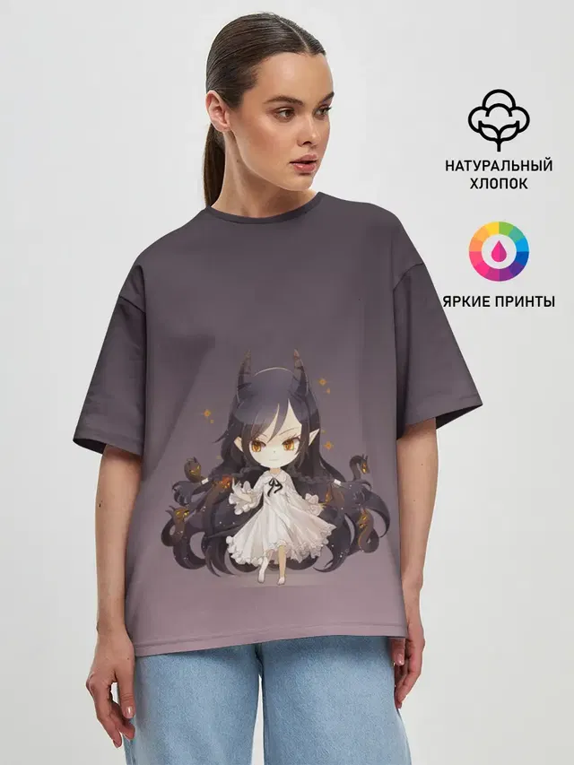 Женская футболка оверсайз