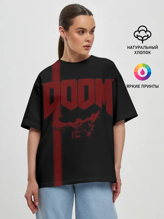 Женская футболка оверсайз