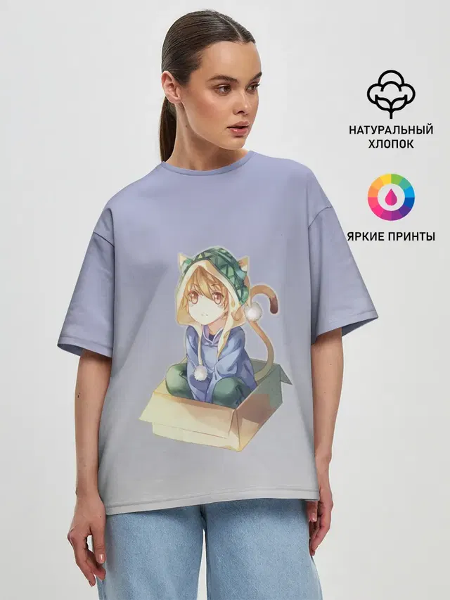 Женская футболка оверсайз