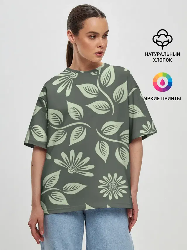 Женская футболка оверсайз