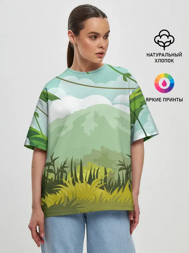 Женская футболка оверсайз