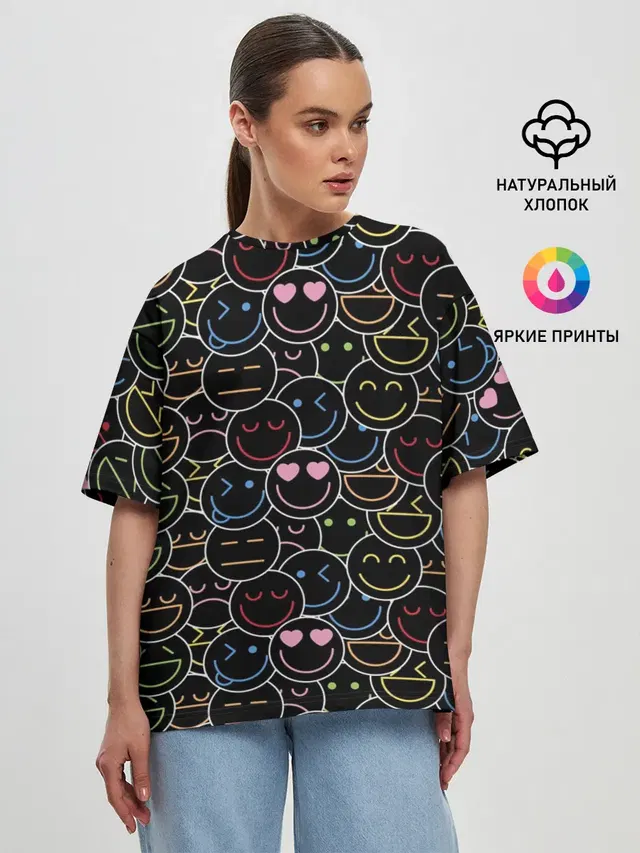 Женская футболка оверсайз
