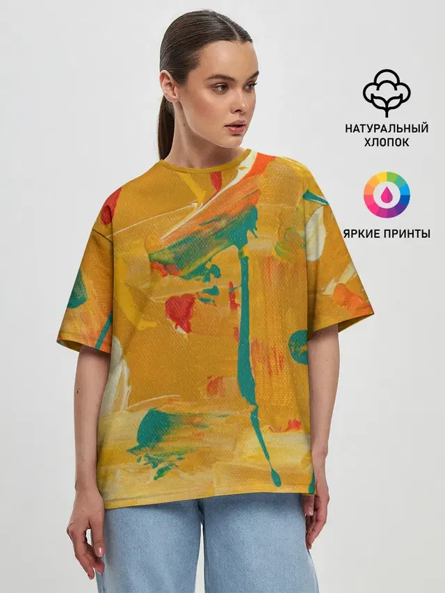 Женская футболка оверсайз
