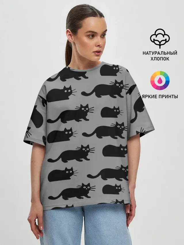 Женская футболка оверсайз