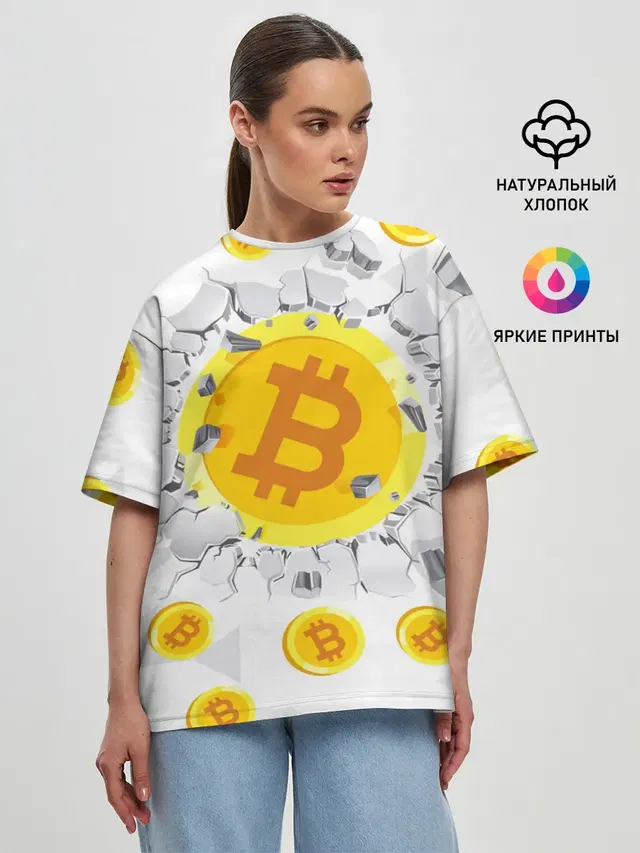 Женская футболка оверсайз