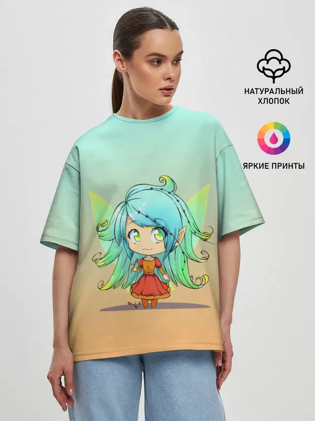 Женская футболка оверсайз