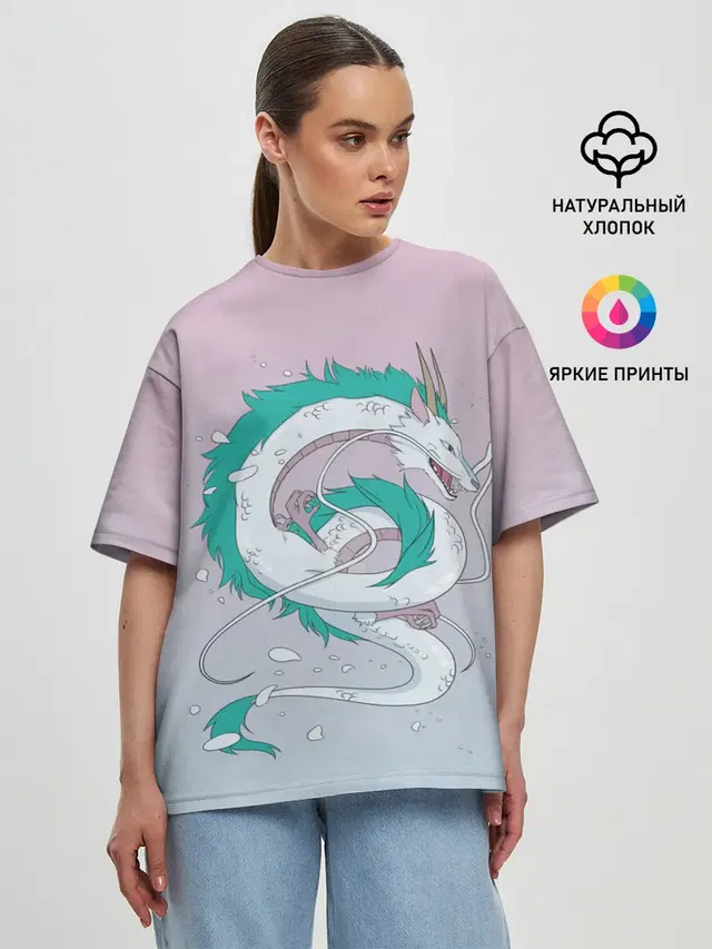 Женская футболка оверсайз
