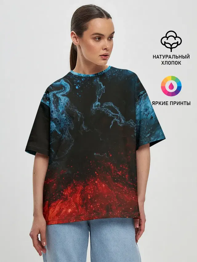 Женская футболка оверсайз