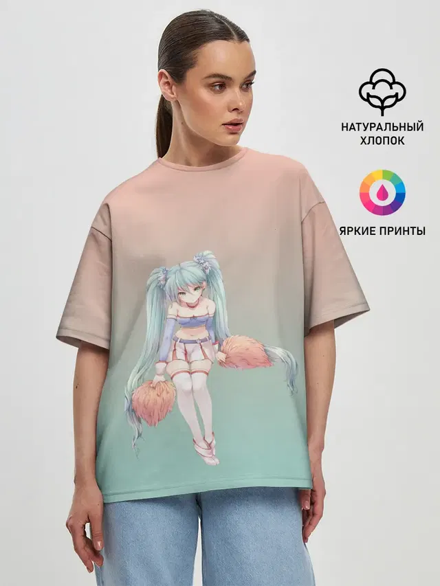 Женская футболка оверсайз