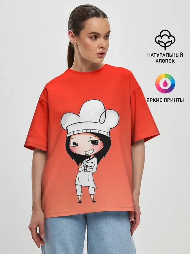 Женская футболка оверсайз