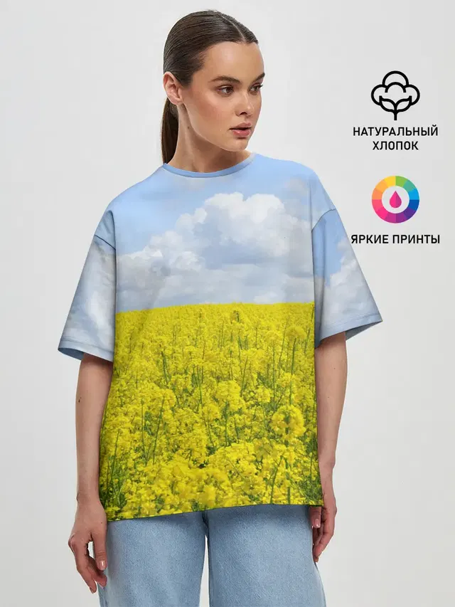 Женская футболка оверсайз
