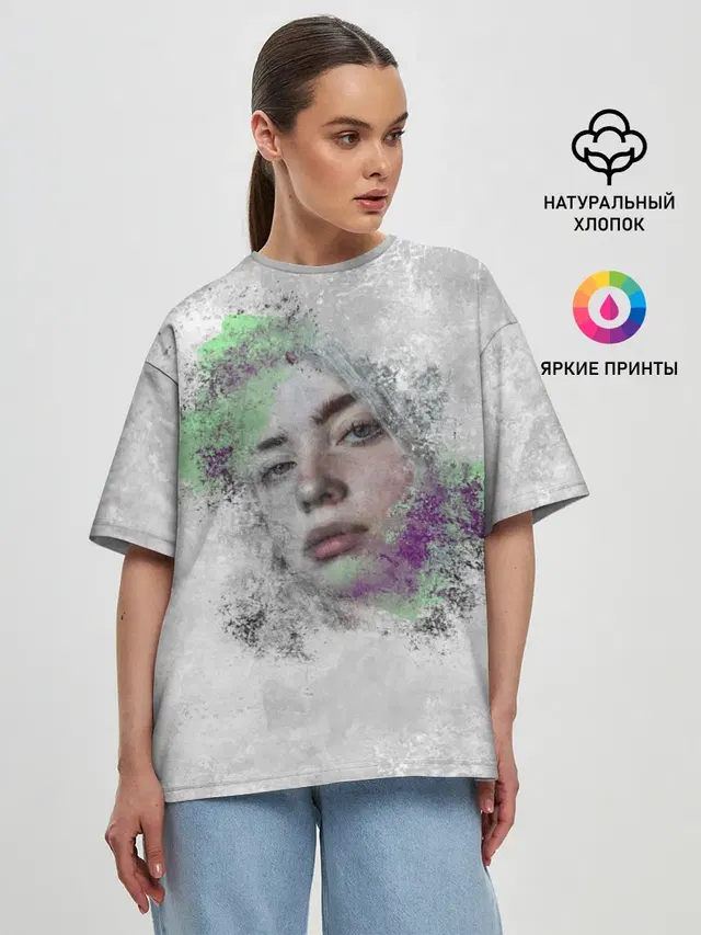 Женская футболка оверсайз