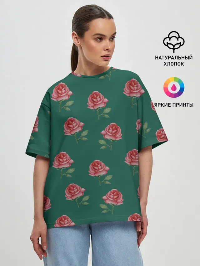 Женская футболка оверсайз