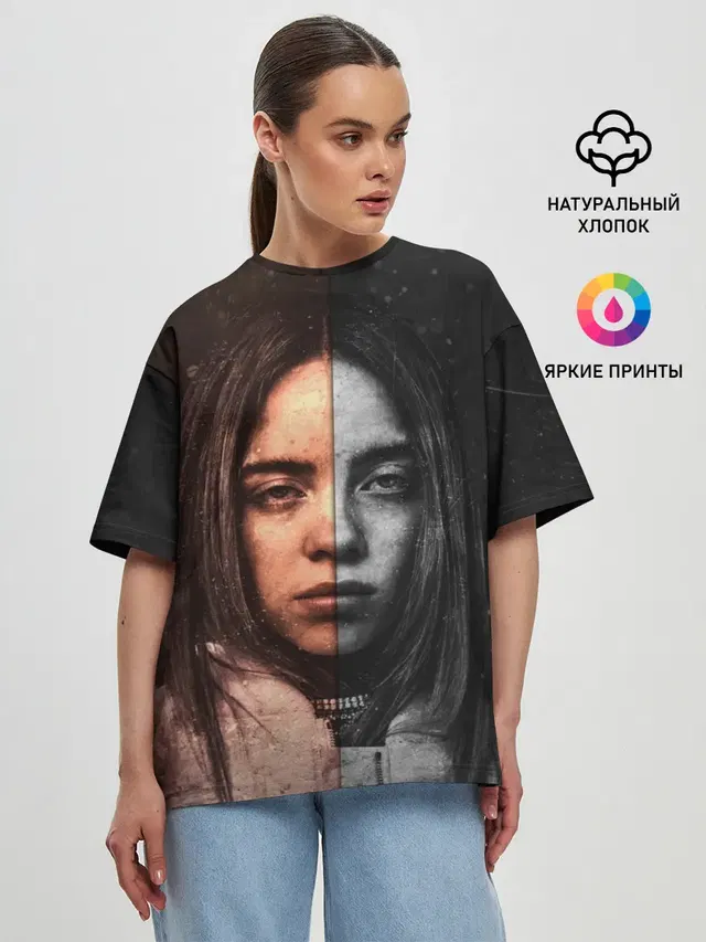 Женская футболка оверсайз