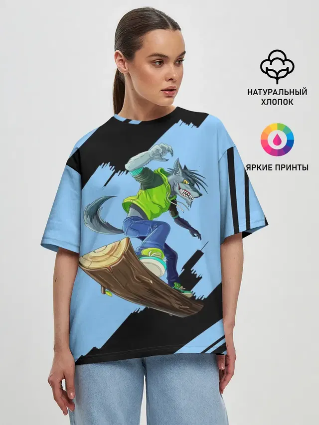 Женская футболка оверсайз