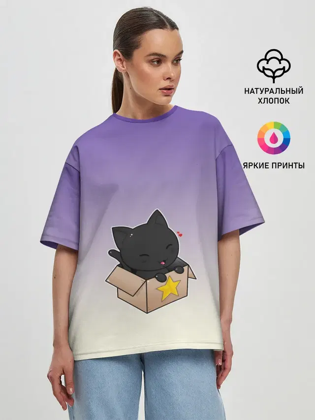 Женская футболка оверсайз