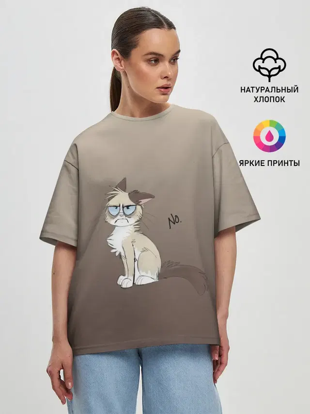 Женская футболка оверсайз