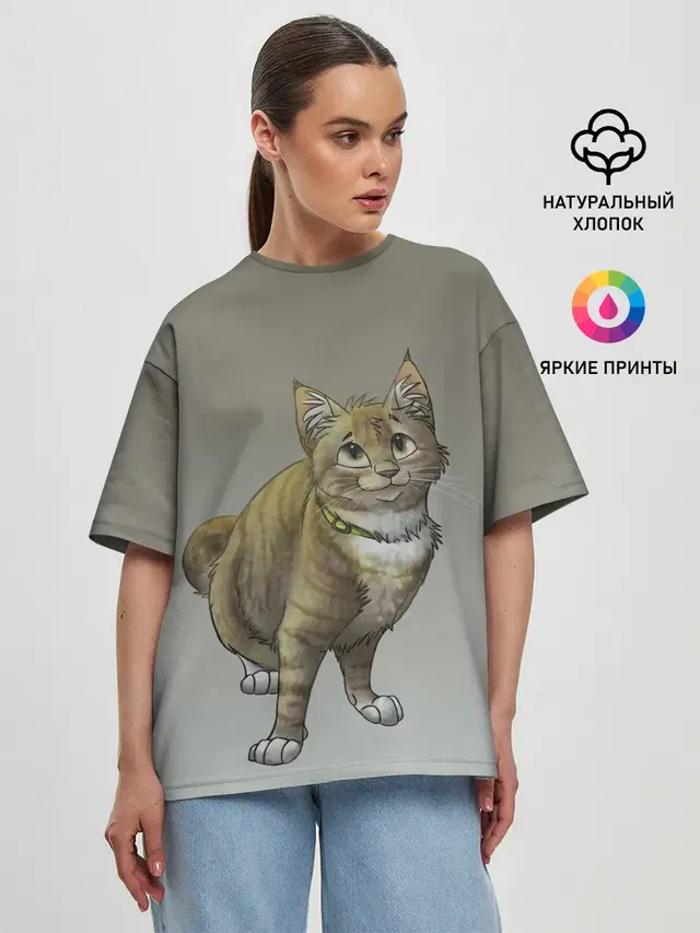 Женская футболка оверсайз
