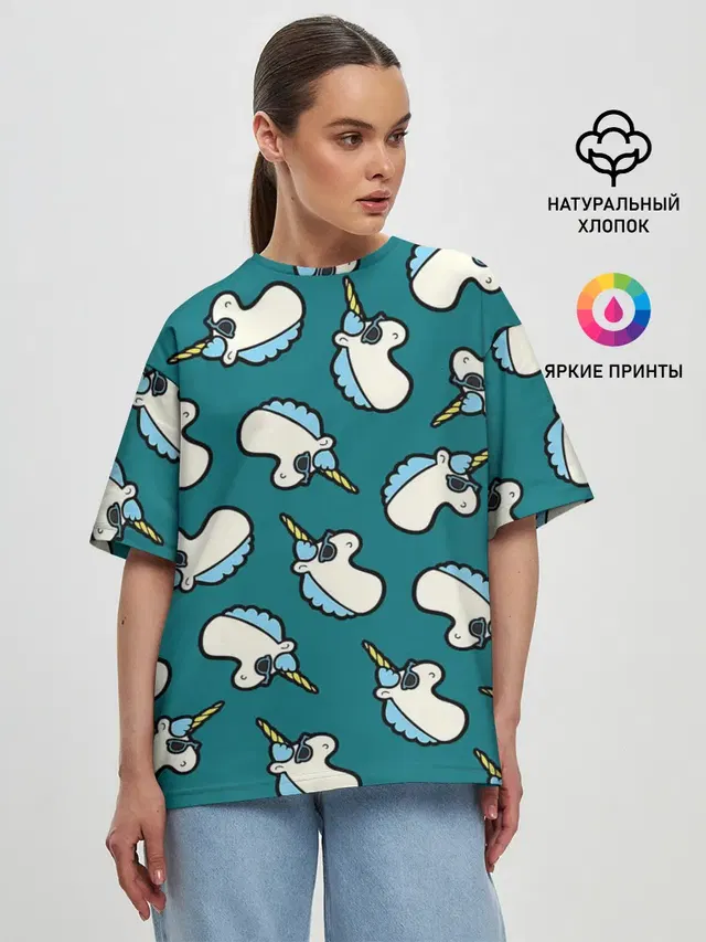 Женская футболка оверсайз