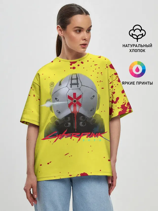 Женская футболка оверсайз