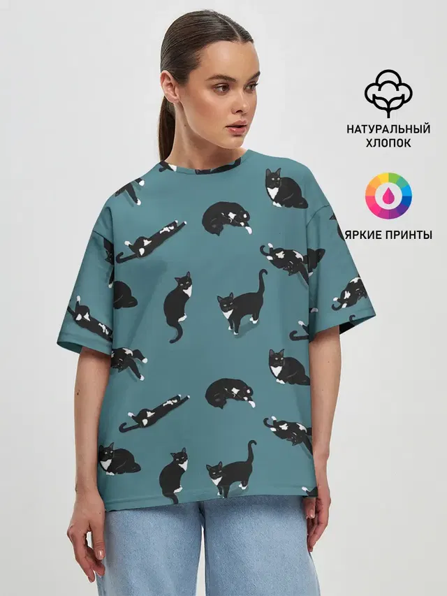 Женская футболка оверсайз