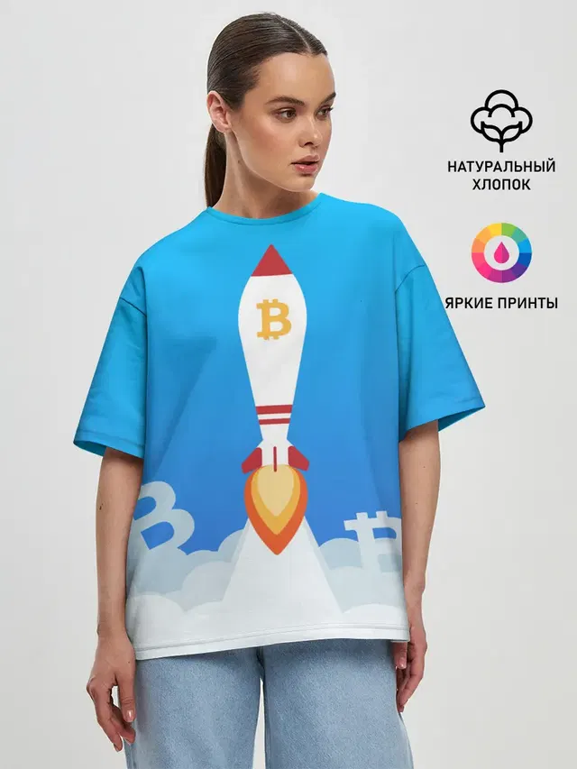 Женская футболка оверсайз
