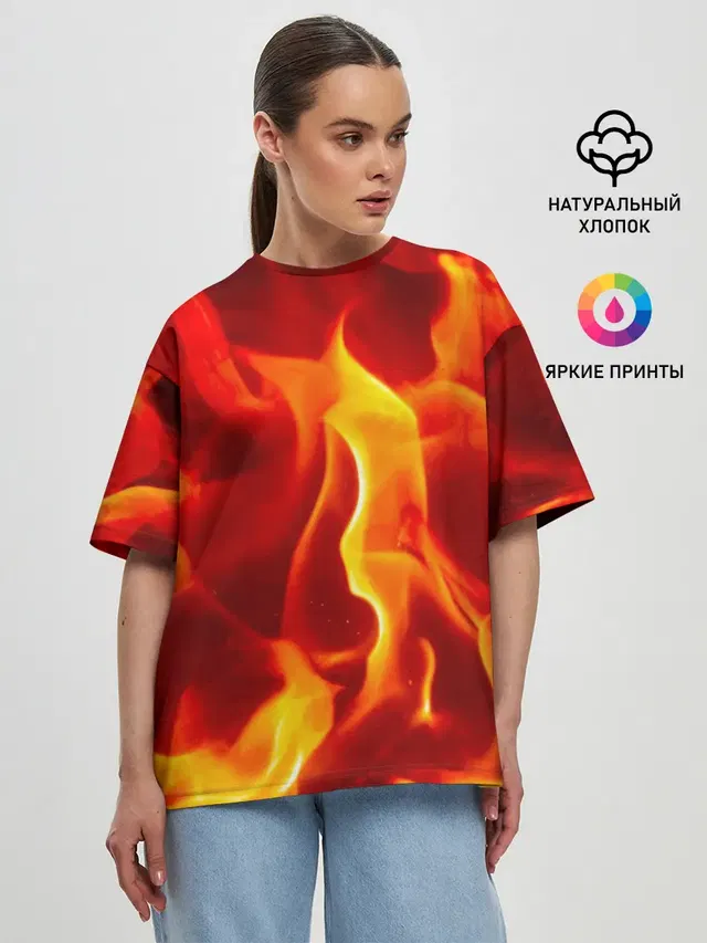 Женская футболка оверсайз