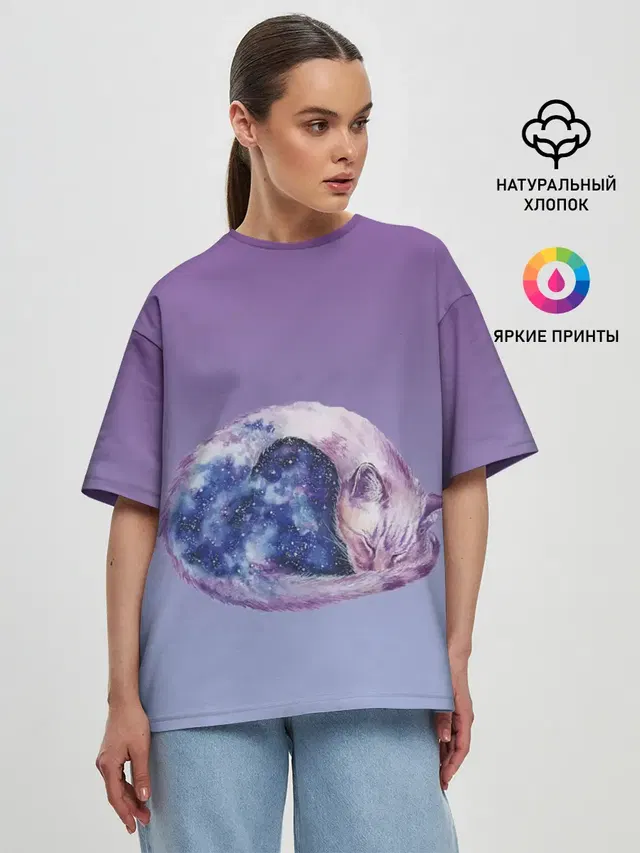 Женская футболка оверсайз
