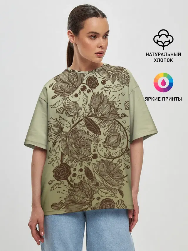 Женская футболка оверсайз