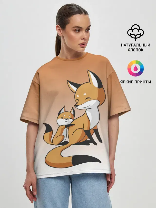 Женская футболка оверсайз