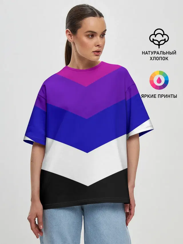 Женская футболка оверсайз