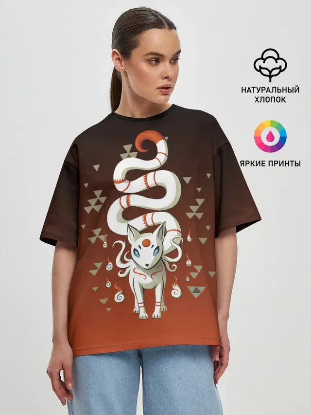 Женская футболка оверсайз