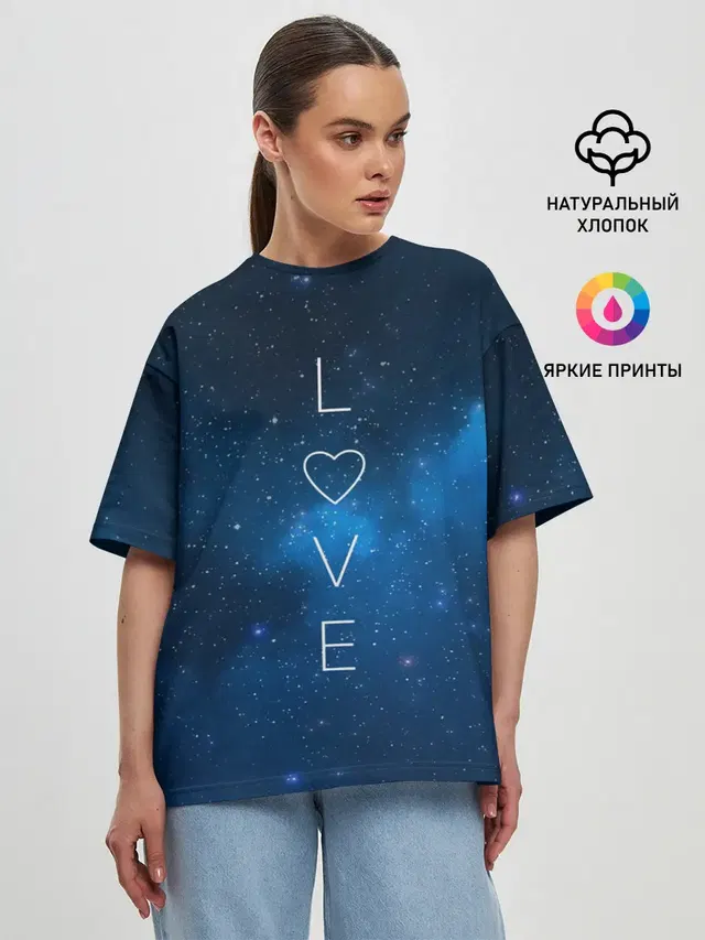 Женская футболка оверсайз