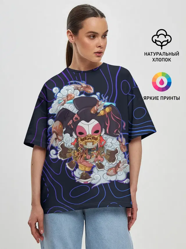 Женская футболка оверсайз