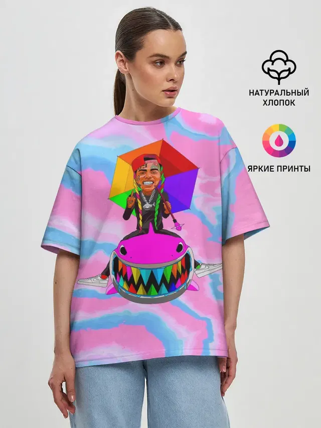 Женская футболка оверсайз