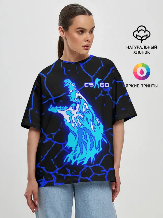 Женская футболка оверсайз