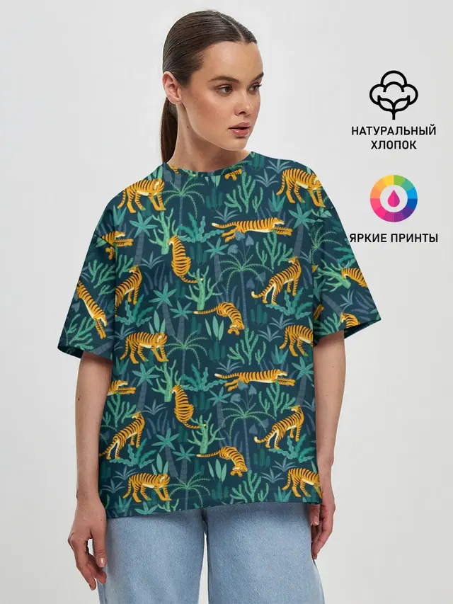 Женская футболка оверсайз