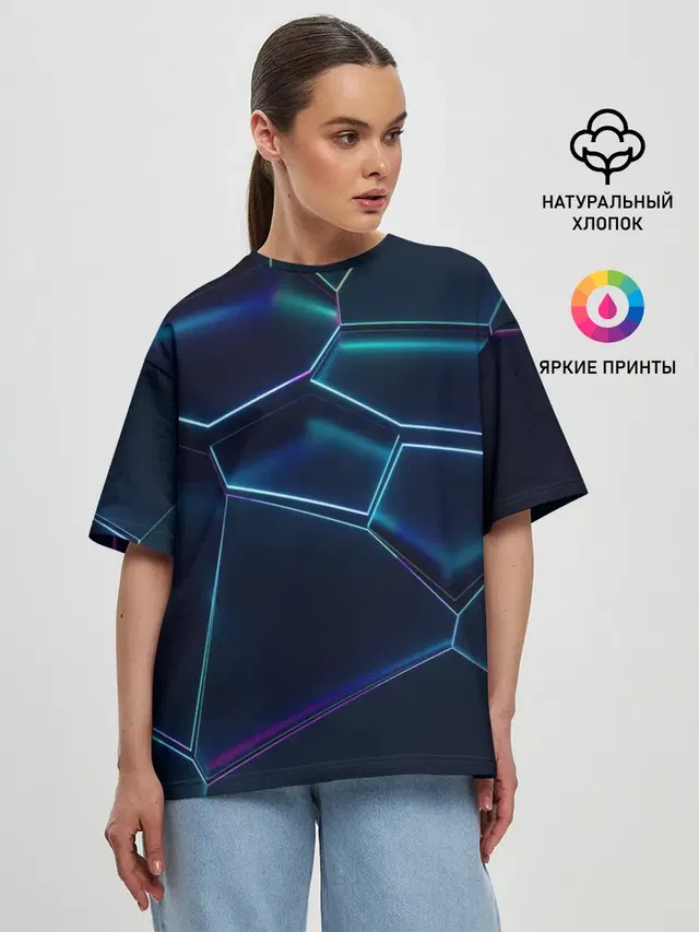 Женская футболка оверсайз