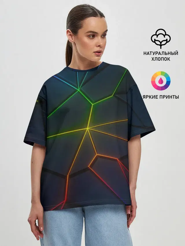 Женская футболка оверсайз