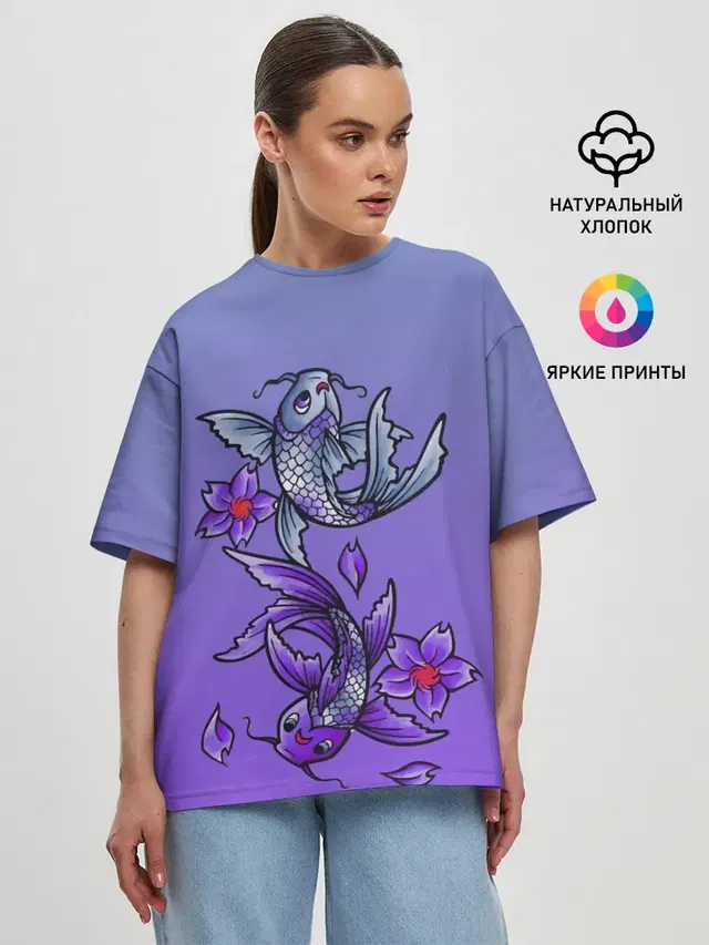 Женская футболка оверсайз