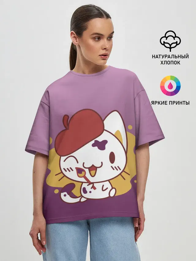 Женская футболка оверсайз