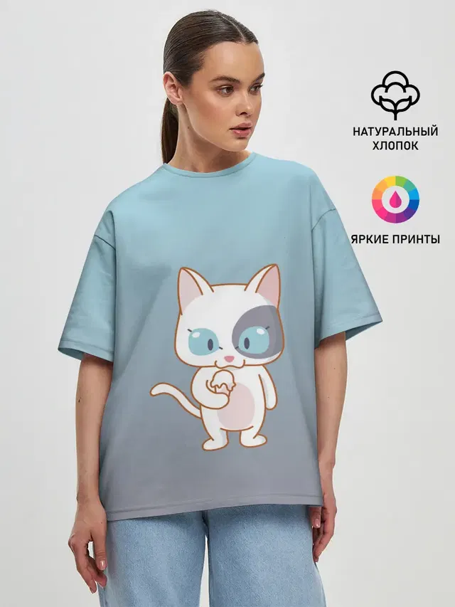 Женская футболка оверсайз