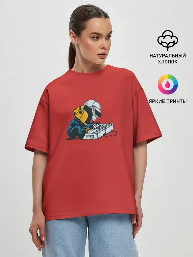 Женская футболка оверсайз