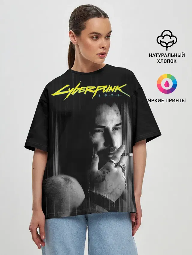 Женская футболка оверсайз