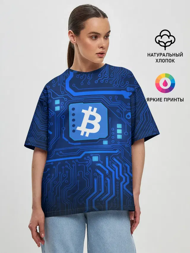 Женская футболка оверсайз